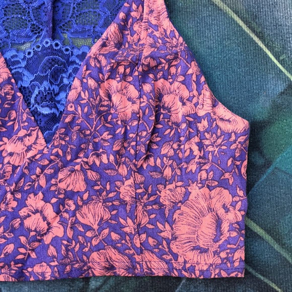 🐲💙 Free People Intimately Century Lace- Contrast Brami Bralette - Picture 4 of 6